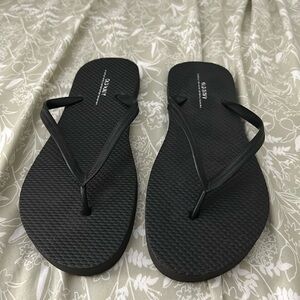 Black flip flops